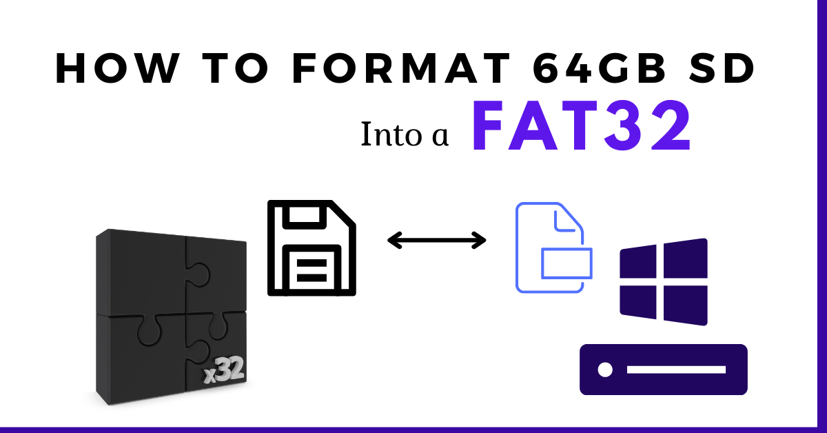 learn how to format a 64GB Micro SD Card into a FAT32 format