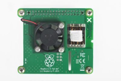 The PoE HAT connector for Raspberry Pi 3 Model B+ powers your raspberry pi over etnernet