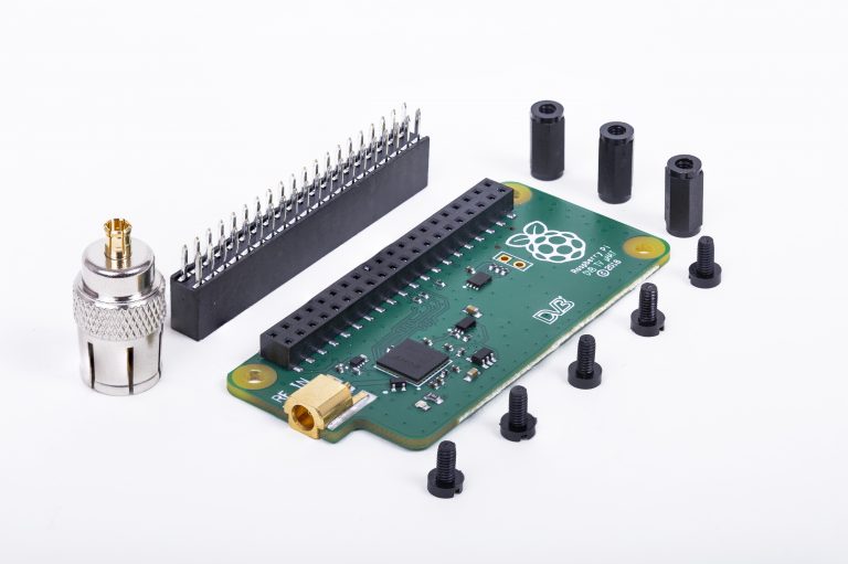 A photograph of Raspberry Pi TV HAT and spacers October 2018