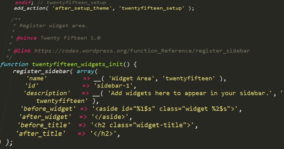wordpress, php, code