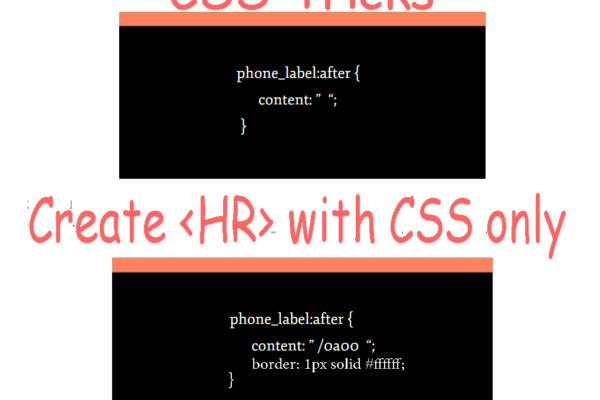 In this picture, an example is illustrated of how simple CSS can create the same effect as a HTML Horizontal Line .