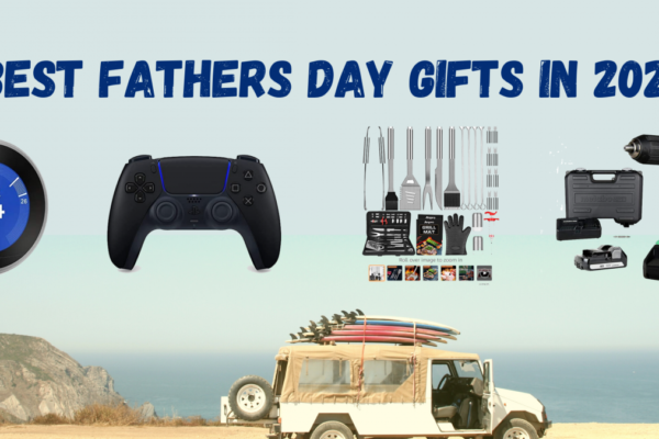 The best Fathers Day Gift Idea with off road jeep with surfboards on top looking out against the ocean, parked in a sandy lot.