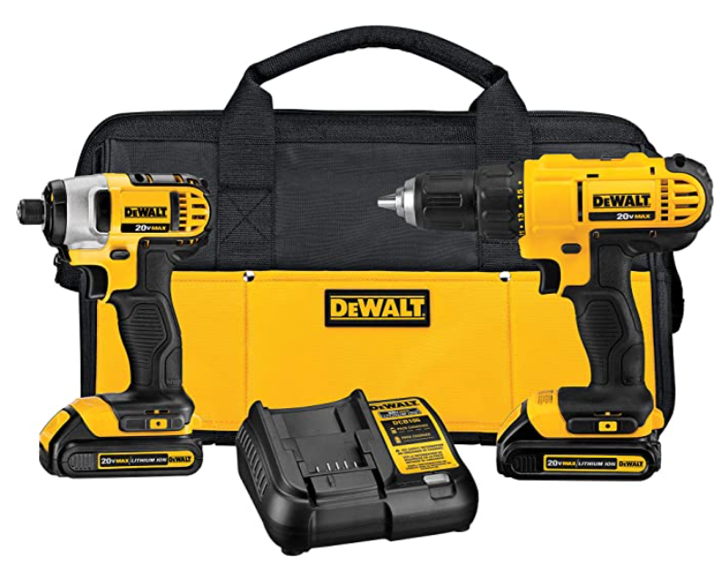 DEWALT 20V Max Cordless Drill Combo Kit, 2-Tool (DCK240C2)