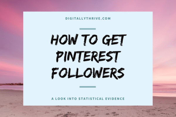 Sun setting on a beach, with the words How to get more Pinterest Followers written